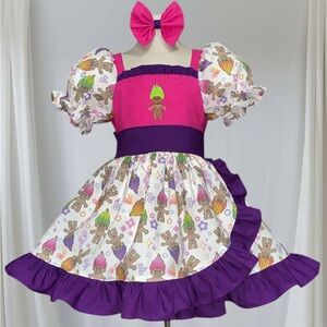 Purple and Pink Kids Costume Dress